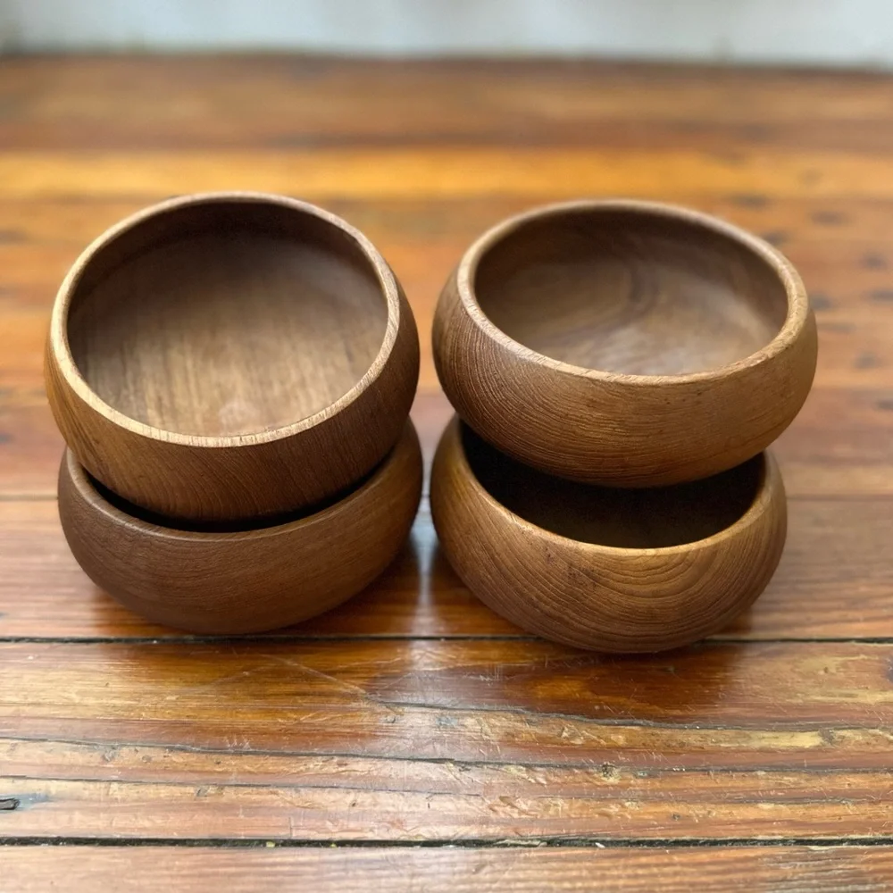 NWT Vintage Goodwood Thailand Genuine Teak bowls Set of 4